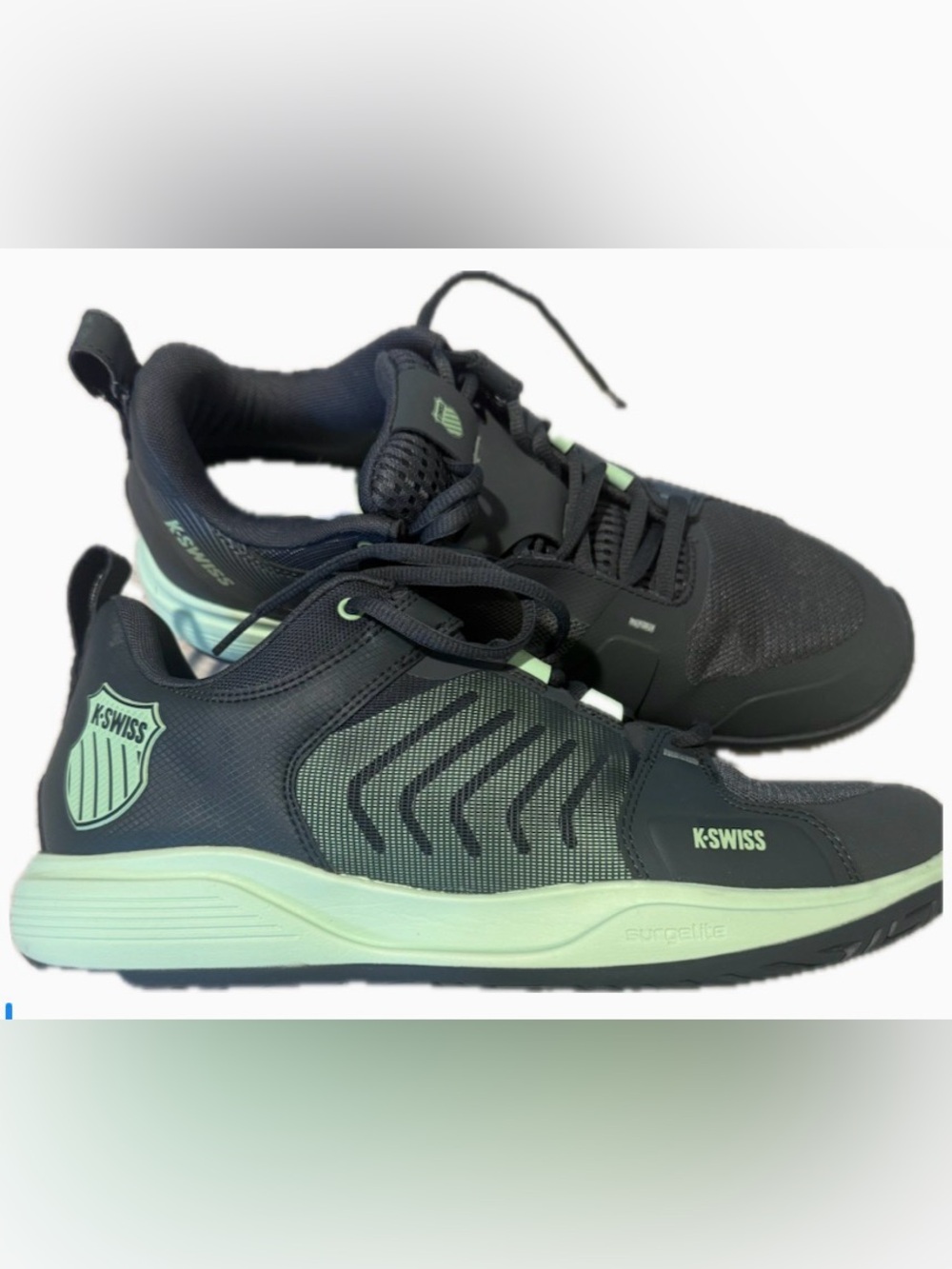 K-Swiss Mens Athletic Sneakers in Black and Mint NWOT